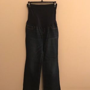 M/L Maternity Jeans Pants Indigo Blue